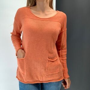 Sundance Orange Crew Neck Sweater